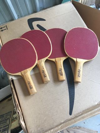 4 Vintage Drink Coca Cola Ping Ping Table Tennis Paddles