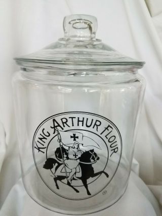 King Arthur Flour Gallon Glass Canister Rare