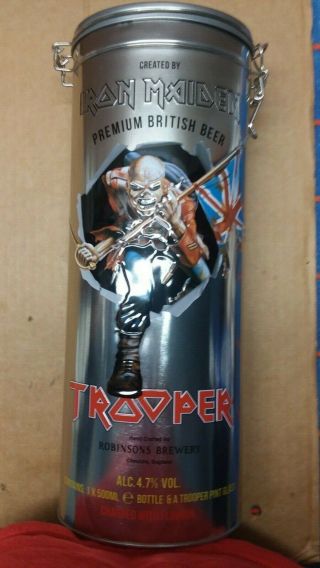 Iron Maiden - Trooper - Silver Tin Can - Flip Clip Lid - Robinsons Brewery 2014