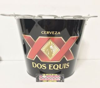 Dos Equis Xx Lager 5 Qt Galvanized Metal Beer Bucket Bottle Holders -