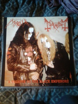 Mayhem/ Morbid Lp Tribute To The Black Emperors Darkthrone Venom Bathory