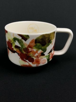 Artisan Collectible Starbucks Floral Mug Watercolor 12 Fl Oz Bone China