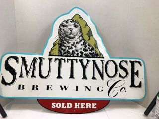 Smuttynose Brewing Co Here Metal Beer Sign Portsmouth Nh Beer 23 " X 18 "