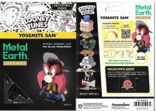 Looney Tunes Yosemite Sam Metal Earth Legends 3 - D Laser Cut Steel Model Kit