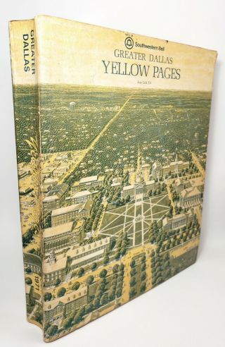 Greater Dallas Yellow Pages 1971 Texas City Directory Telephone Book Vtg 1970s