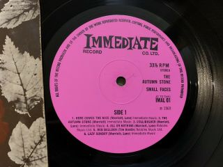 SMALL FACES THE AUTUMN STONES UK PINK IMMEDIATE LABEL PSYCH 2LP 2