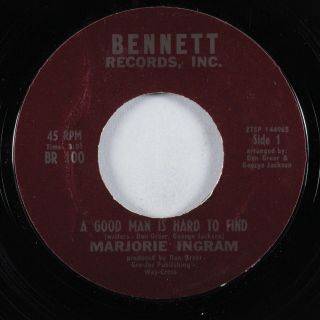 Crossover Soul 45 Marjorie Ingram A Good Man Is Hard To Find Bennett Vg,  Hear