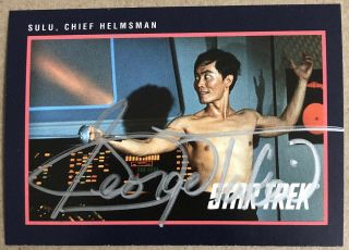 George Takei Hand Signed Sports Card Star Trek Tos Hikaru Sulu