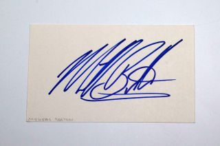 Michael Bolton Signed 3x5 Index Card Autographed