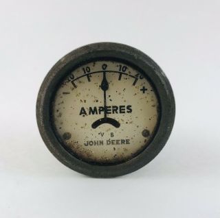 Vintage John Deere Gauge Amperes V B As - Is