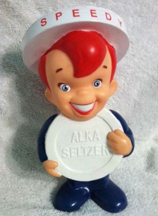 Advertising Figure Old Toy Speedy Alka - Seltzer Speedy Vintage Ad Alka Seltzer