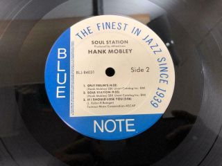 HANK MOBLEY SOUL STATION BLUE NOTE BLJ 84031 STEREO US VINYL LP 5