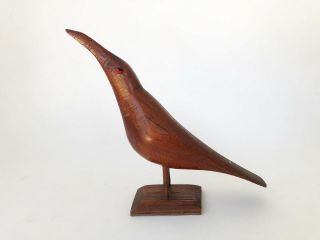 Vintage Hand Made Carved Wooden Bird Figurine Sculpture 2