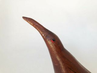 Vintage Hand Made Carved Wooden Bird Figurine Sculpture 3