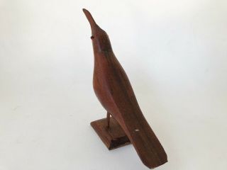 Vintage Hand Made Carved Wooden Bird Figurine Sculpture 6