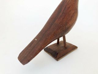 Vintage Hand Made Carved Wooden Bird Figurine Sculpture 8