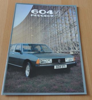 1981 Peugeot 604 Brochure Prospekt Prospectus Uk Market Edition
