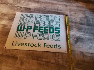 Vintage Wp Feeds Sign Feed Farm Cattle Ranch Cow Swine Pig
