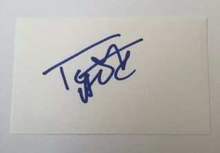 Tom Arnold Signed Autograph Auto 3x5 Index Card Comedian & Actor True Lies