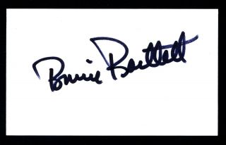 Bonnie Bartlett Actress Little House On The Prairie Signed 3x5 Index Card C15629