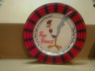Vtg 1992 Road Runner Looney Tunes Warner Bros " 8 " Plate Dish " Fast And Furious "