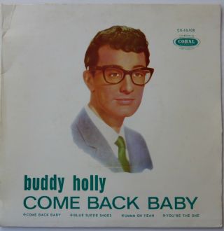 Buddy Holly - Come Back Baby Ep - Australia Cx 10,  928 Rare Nm