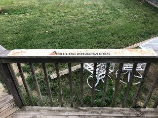 Vintage Allis Chalmers Metal Sign 5 Foot Long Great Man Cave Wall Decor