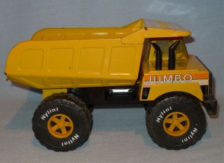 Large Vintage Nylint Pressed Steel Toy Dump Truck Jumbo.  Big Old Yellow Vehicle