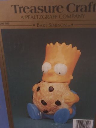 Bart Simpson Treasure Craft Cookie Jar 1995,