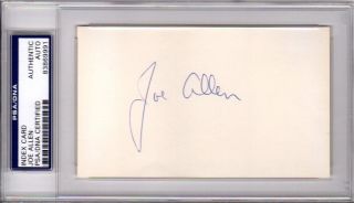 Psa/dna Nasa Astronaut Joe Allen Autographed - Signed 3x5 Index Card 83869991