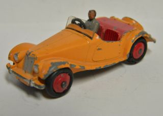 Meccano England Dinky Toys MG Midget 102 Street Vintage 1957 - 60 Rarer Yellow/Red 2