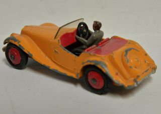 Meccano England Dinky Toys MG Midget 102 Street Vintage 1957 - 60 Rarer Yellow/Red 3