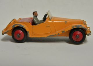 Meccano England Dinky Toys MG Midget 102 Street Vintage 1957 - 60 Rarer Yellow/Red 8