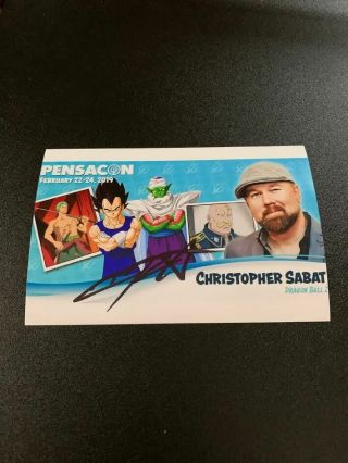 Christopher Sabat Authentic Signed 4x6 Autograph Photo,  Dragon Ball Z,  Vegeta