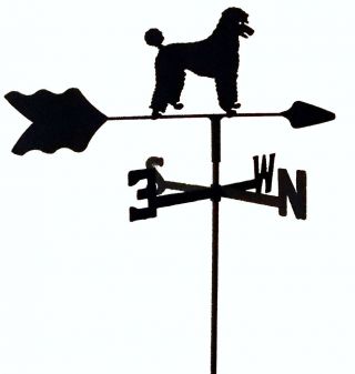 Poodle Garden Style Weathervane Black Wrought Iron Look Made In Usa