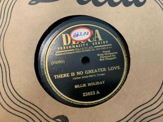 BILLIE HOLIDAY There is No Greater Love / Solitude DECCA 23853 strong V, 2
