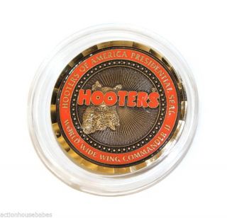 HOOTERS OF AMERICA PRESIDENTIAL SEAL WORLD WIDE WING COMMANDER II COIN TOKEN 5