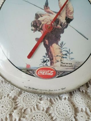 Vintage Coca - Cola Norman Rockwell Thermometer,  Tru - Temp 3