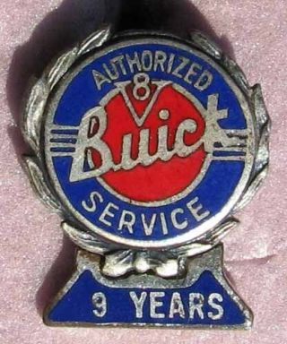 Rare Early Buick 3 Year Service Employee Cloisonne Pin L@@k E571