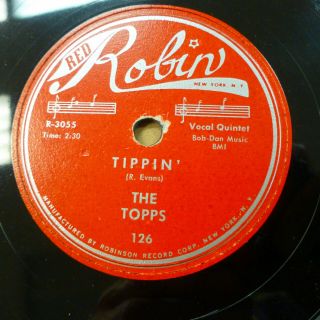 The Topps Doo - Wop 78 Tippin B/w What Do You Do On Minus Red Robin Rj 411