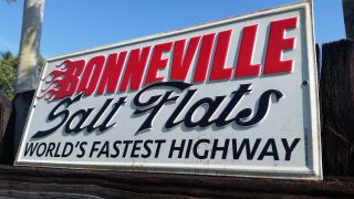 Bonneville Salt Flats Metal Sign Raised Letters 13 By 5 Inches Vintage Style
