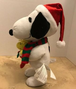 Peanuts Christmas Snoopy & Woodstock Side Stepper Animated Dancing Plush Doll 5
