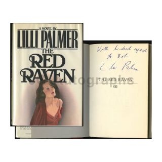 Lilli Palmer - " The Red Raven " - Signed 1st Edition,  1978 - Hollywood Actress
