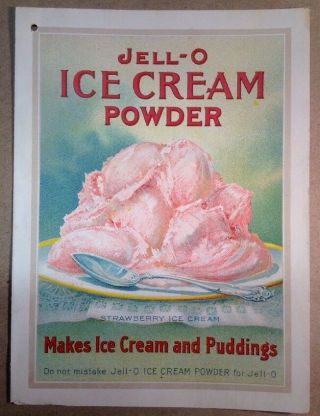 Jell - O Ice Cream Powder Advertising Brochure 1910 