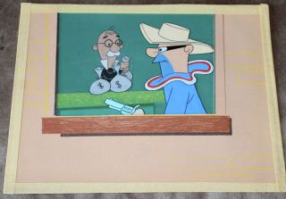 Bozo The Clown World Famous Production Cel Painted Watercolor Background 601