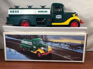 Vintage 1985 The First Hess Truck Toy Bank Tanker In The Box