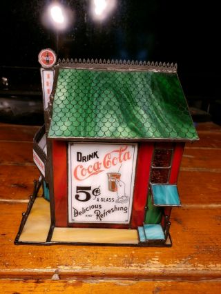 Coca Cola Theater Franklin Lighted Stained Glass House Movie House 1999 4