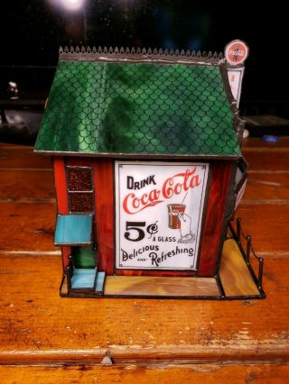 Coca Cola Theater Franklin Lighted Stained Glass House Movie House 1999 5