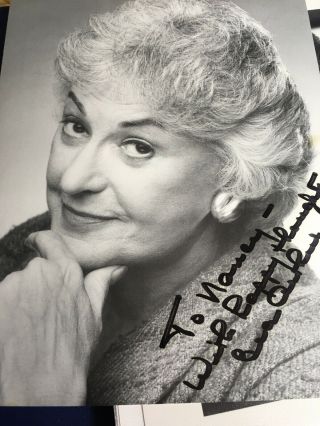 Bea Arthur Golden Girls Autographed 8 X 10 Photo