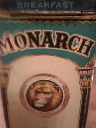 Vintage Monarch Cocoa Tin 16 Oz Reid Murdoch & Co Vibrant Colors & Graphics 2